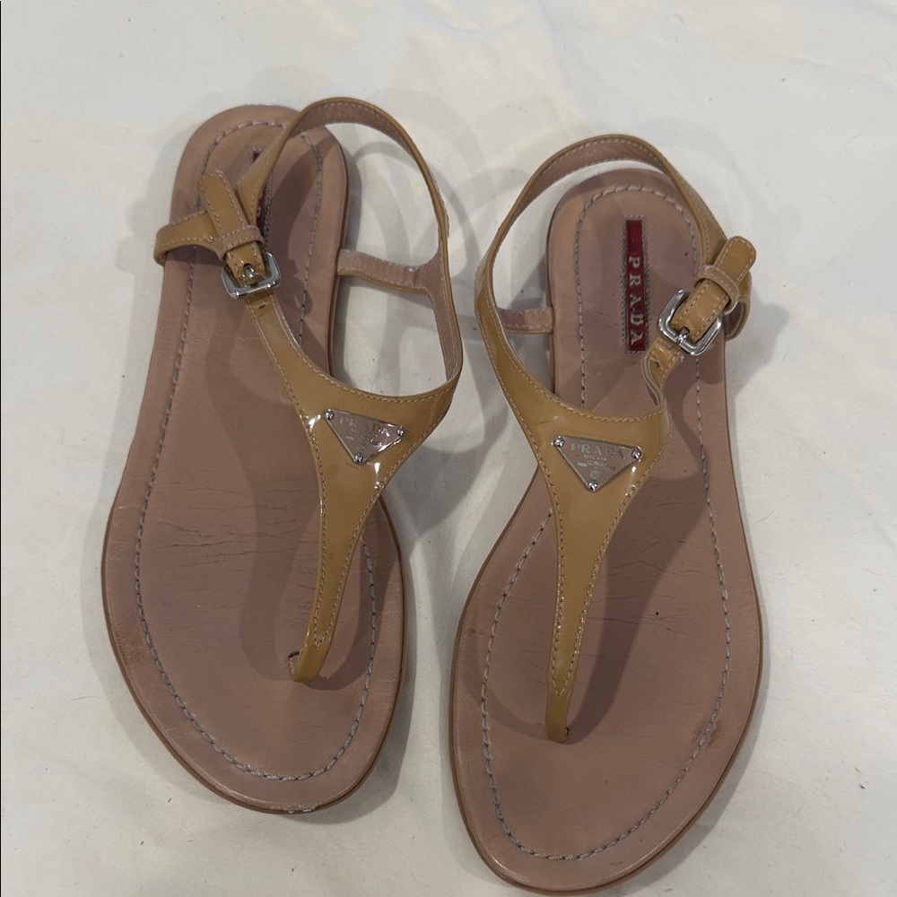 Prada Women's Brown Leather Sandals